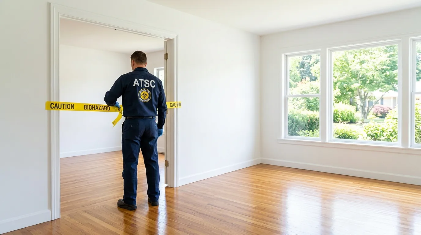Certified biohazard cleanup crew performing Crime Scene Cleanup in Glasgow Village