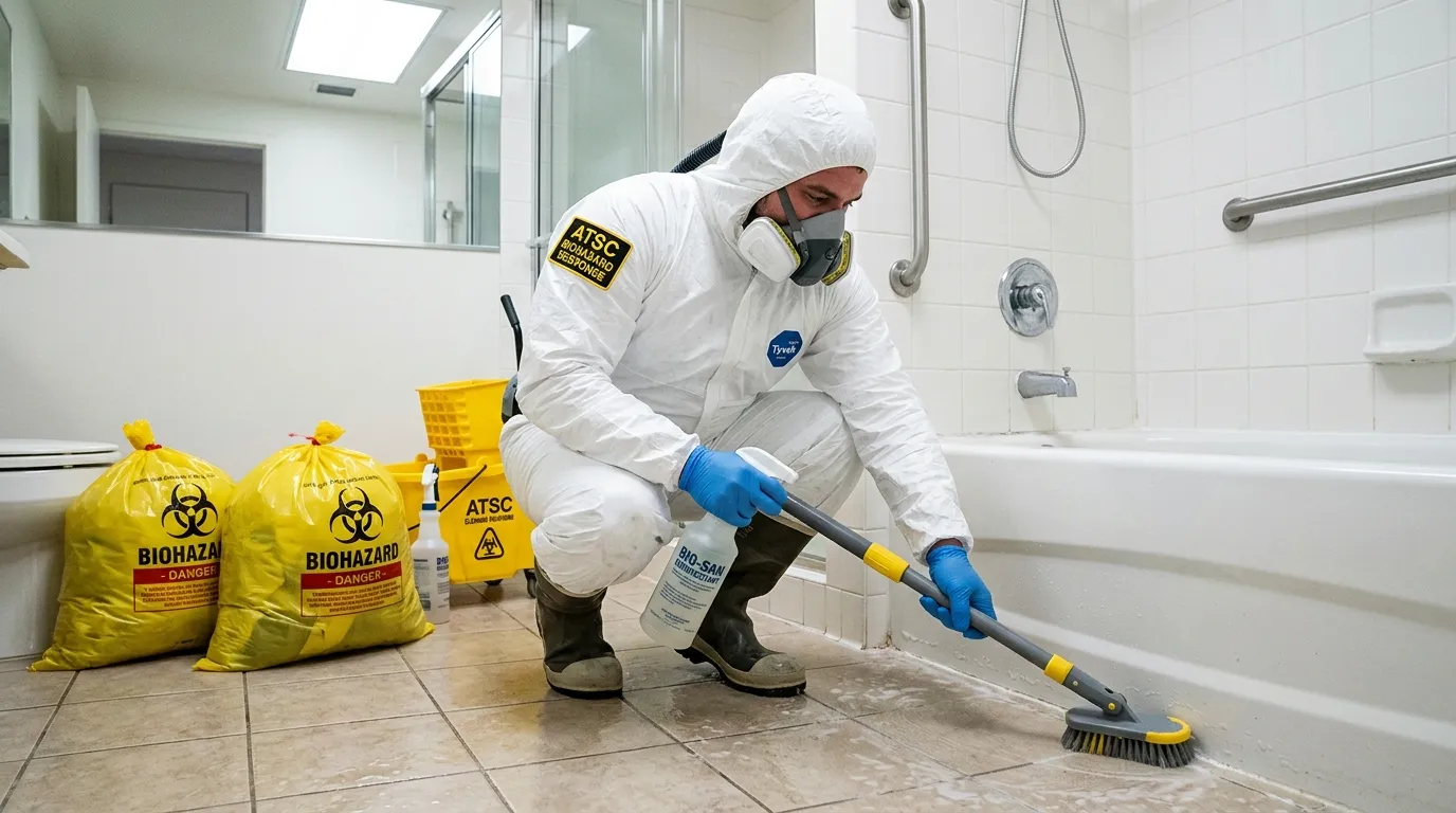 Decontamination equipment deployed for Blood Cleanup in Glasgow Village